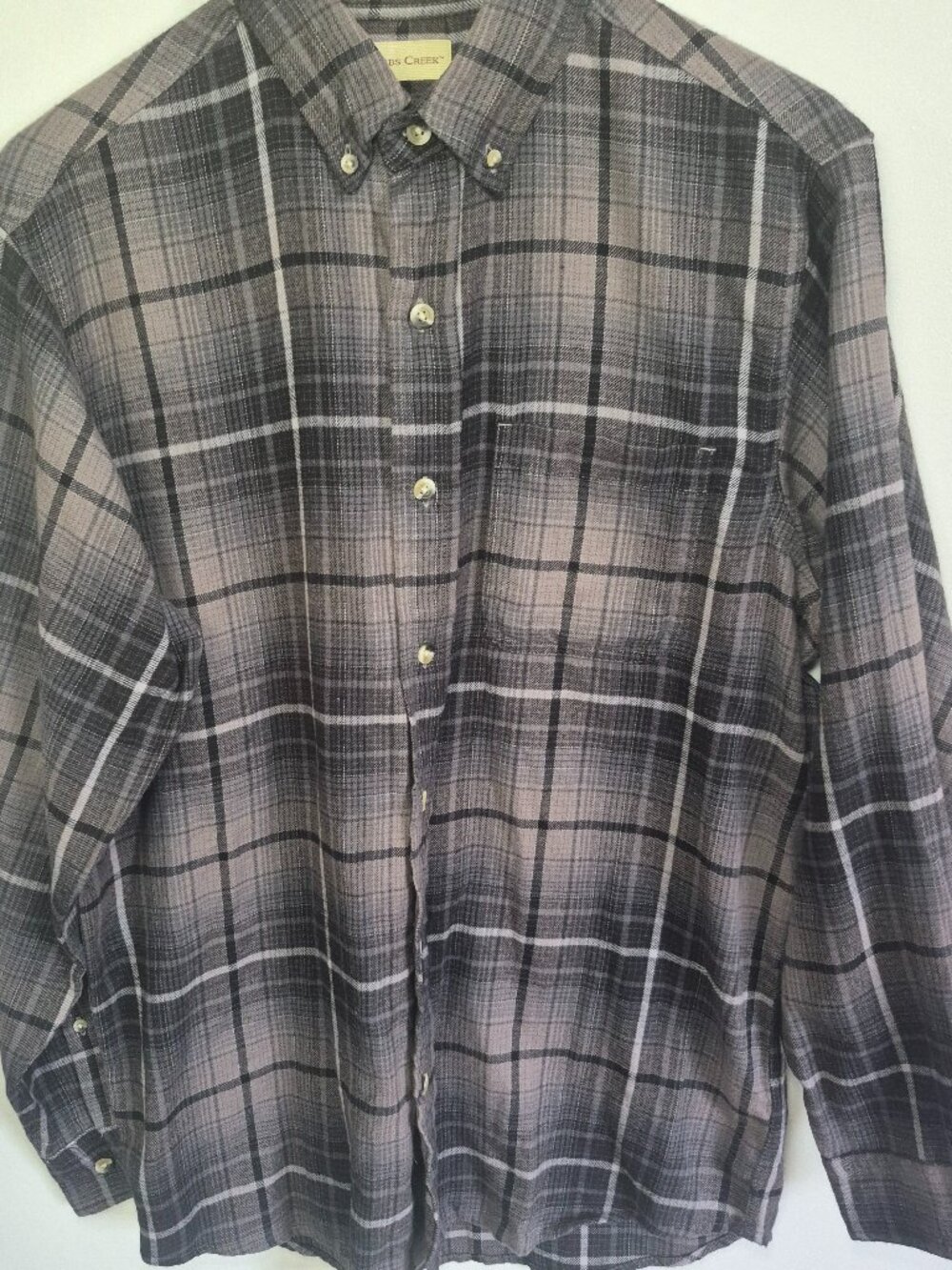 NWT Hobbs Creek Bass Pro Shops Charcoal Plaid Flannel - 2XL
